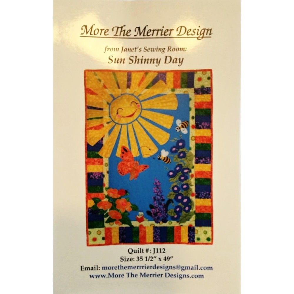 More The Merrier Design Quilt Pattern - Sun Shiny Day - Size 35 1/2" x 49"